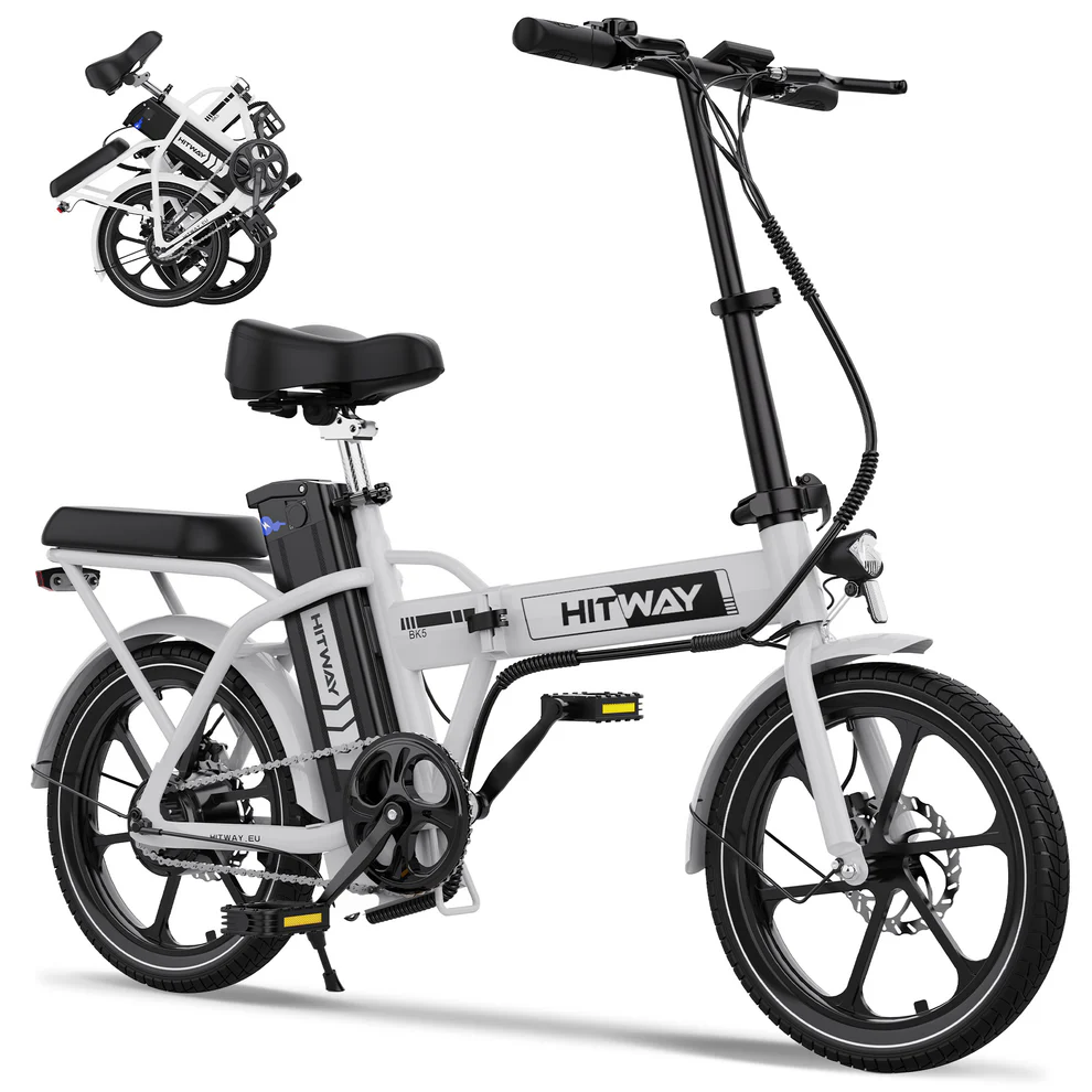 Hitway BK5S 90KM Folding E Bike 36V 10.4Ah 250W 16×2.125 Inch Tire
