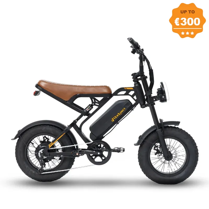Bodywel M16 Vintage Motorcycle E-Bike 48V 16*4 Inch Fat Tires