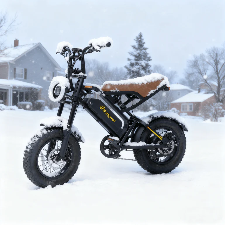 bodywel-m16-fat-tire-e-bike-2882591 Bodywel M16 Vintage Motorcycle E-Bike 48V 16*4 Inch Fat Tires