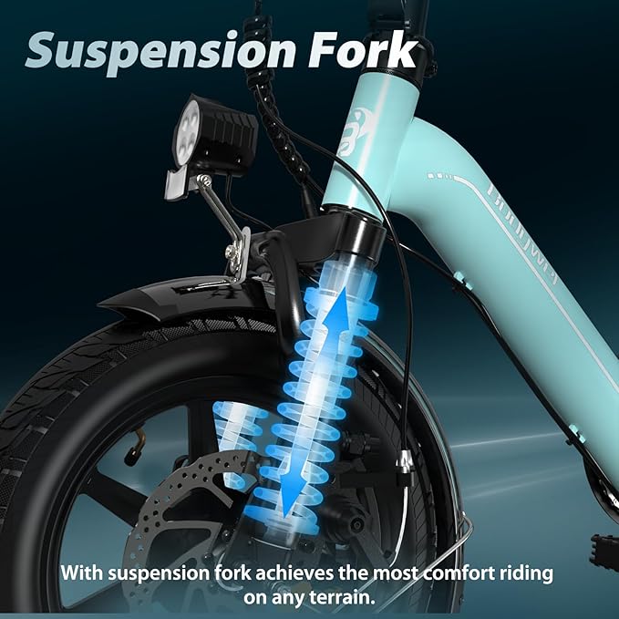 bodywel-t16-pro-image_4 Bodywel T16 Pro Mini Folding E-Bike 36V 14*2.5 Inch CST Tires