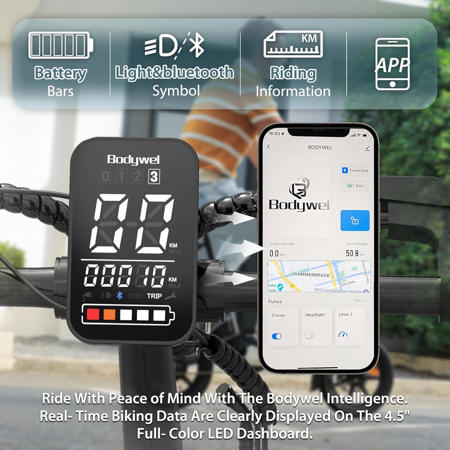 bodywel-t16-pro-image_5 Bodywel T16 Pro Mini Folding E-Bike 36V 14*2.5 Inch CST Tires